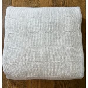 Ralph Lauren 100% Cotton Thermal Blanket Queen Size in Off White *read*